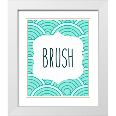 Ocean Waves 3 White Modern Wood Framed Art Print with Double Matting by Allen, Kimberly