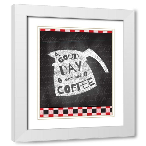 A Good Day 1 White Modern Wood Framed Art Print with Double Matting by Allen, Kimberly