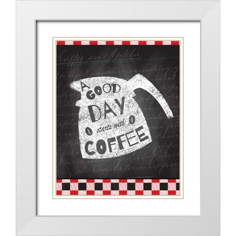 A Good Day 1 White Modern Wood Framed Art Print with Double Matting by Allen, Kimberly