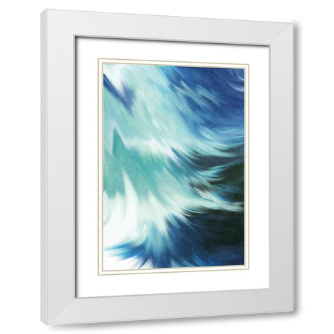 Blue Mood White Modern Wood Framed Art Print with Double Matting by Allen, Kimberly