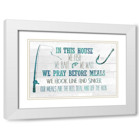 In this House White Modern Wood Framed Art Print with Double Matting by Kimberly, Allen