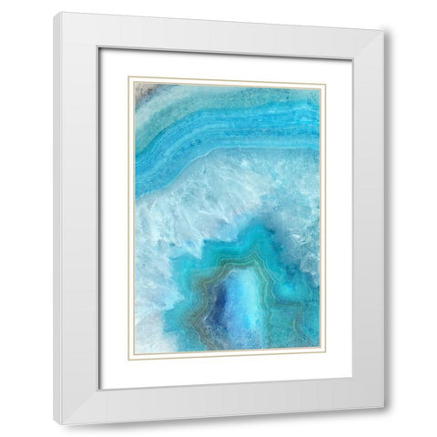 Shades 1 White Modern Wood Framed Art Print with Double Matting by Kimberly, Allen