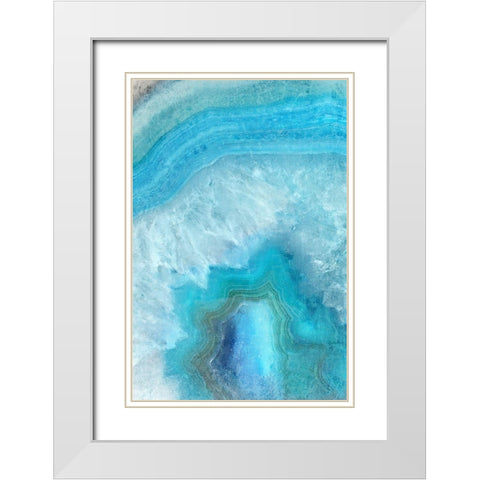 Shades 1 White Modern Wood Framed Art Print with Double Matting by Kimberly, Allen