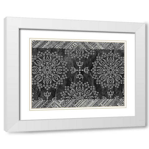 Patterned White Modern Wood Framed Art Print with Double Matting by Kimberly, Allen