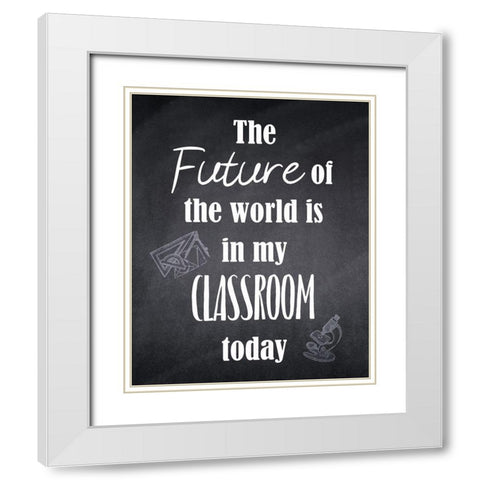My Classroom 2 White Modern Wood Framed Art Print with Double Matting by Kimberly, Allen