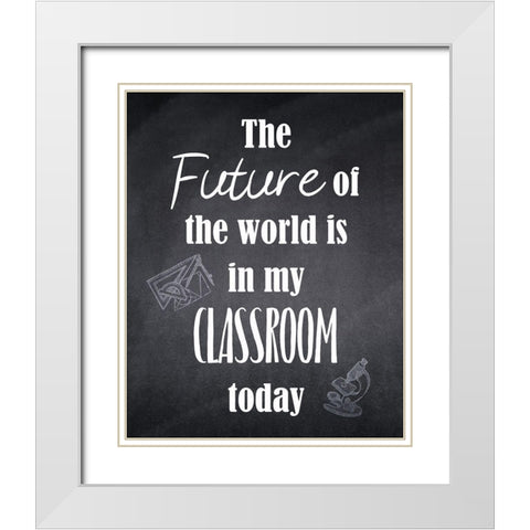 My Classroom 2 White Modern Wood Framed Art Print with Double Matting by Kimberly, Allen