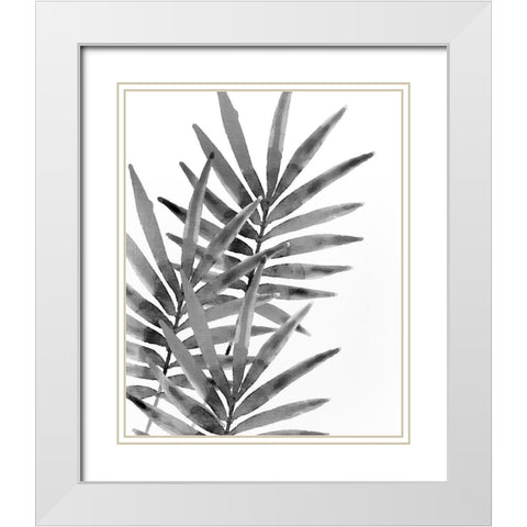 Ferns By Night 1 White Modern Wood Framed Art Print with Double Matting by Kimberly, Allen