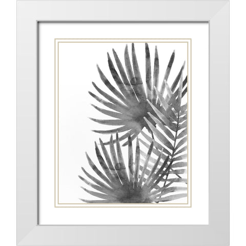 Ferns By Night 2 White Modern Wood Framed Art Print with Double Matting by Kimberly, Allen