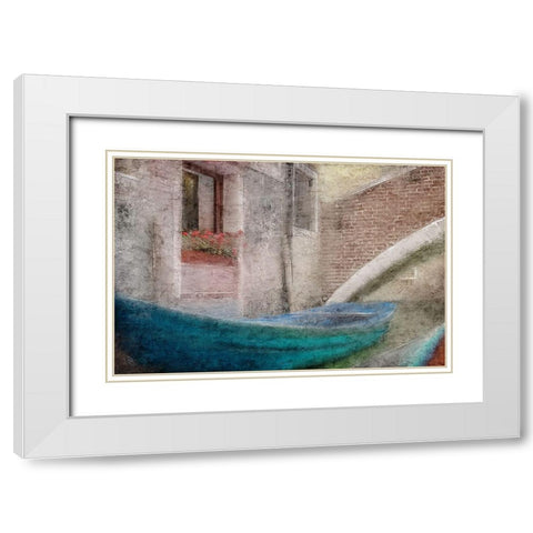On the Gondola White Modern Wood Framed Art Print with Double Matting by Kimberly, Allen