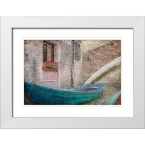 On the Gondola White Modern Wood Framed Art Print with Double Matting by Kimberly, Allen