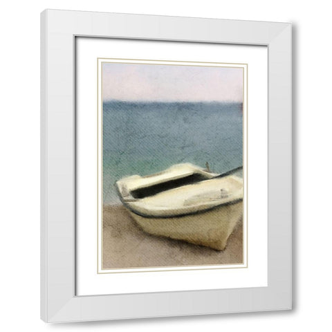 Sea Breeze White Modern Wood Framed Art Print with Double Matting by Kimberly, Allen