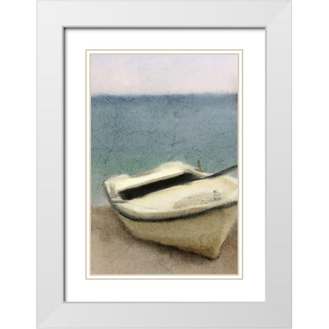 Sea Breeze White Modern Wood Framed Art Print with Double Matting by Kimberly, Allen