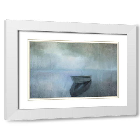 Morning Row White Modern Wood Framed Art Print with Double Matting by Kimberly, Allen