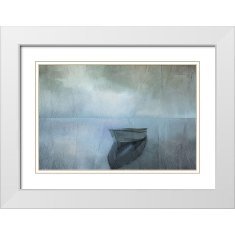Morning Row White Modern Wood Framed Art Print with Double Matting by Kimberly, Allen