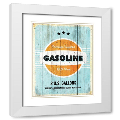 Gasoline White Modern Wood Framed Art Print with Double Matting by Kimberly, Allen