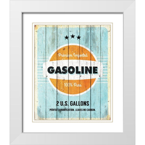 Gasoline White Modern Wood Framed Art Print with Double Matting by Kimberly, Allen