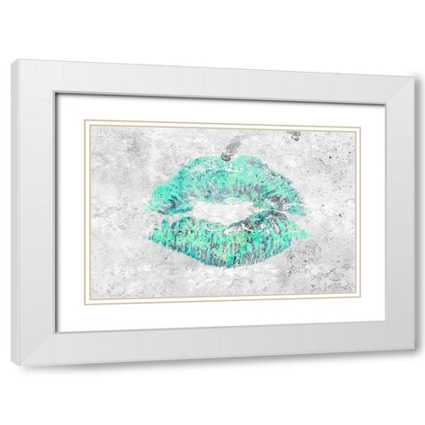 Shades of Lipstick 1 White Modern Wood Framed Art Print with Double Matting by Kimberly, Allen