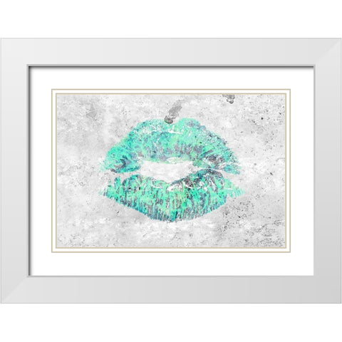 Shades of Lipstick 1 White Modern Wood Framed Art Print with Double Matting by Kimberly, Allen