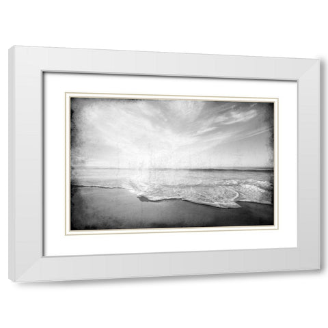A Day at the Coast White Modern Wood Framed Art Print with Double Matting by Kimberly, Allen