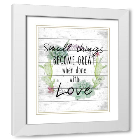 Small Things A White Modern Wood Framed Art Print with Double Matting by Kimberly, Allen