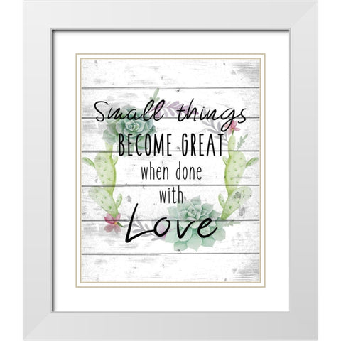 Small Things A White Modern Wood Framed Art Print with Double Matting by Kimberly, Allen