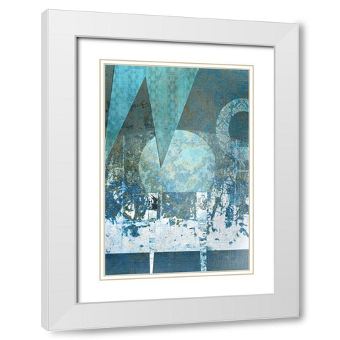 Abstract No. 7 White Modern Wood Framed Art Print with Double Matting by Allen, Kimberly