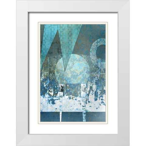 Abstract No. 7 White Modern Wood Framed Art Print with Double Matting by Allen, Kimberly
