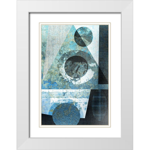 Abstract No. 10 White Modern Wood Framed Art Print with Double Matting by Allen, Kimberly