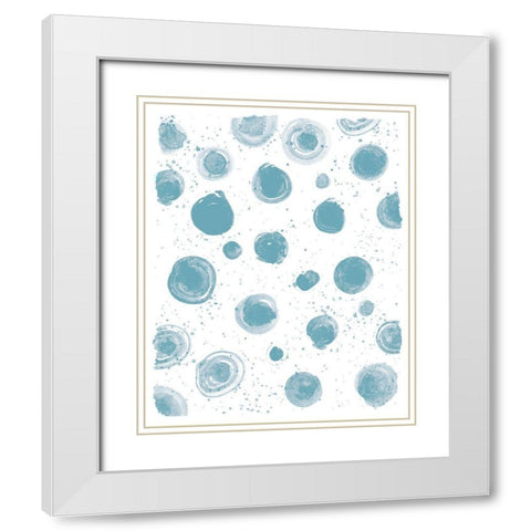 Seaside Pattern 1 White Modern Wood Framed Art Print with Double Matting by Kimberly, Allen
