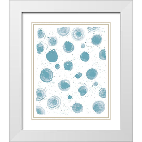 Seaside Pattern 1 White Modern Wood Framed Art Print with Double Matting by Kimberly, Allen
