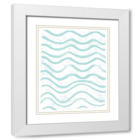 Seaside Pattern 2 White Modern Wood Framed Art Print with Double Matting by Kimberly, Allen
