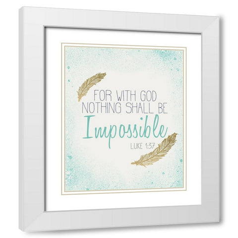 Impossible White Modern Wood Framed Art Print with Double Matting by Kimberly, Allen