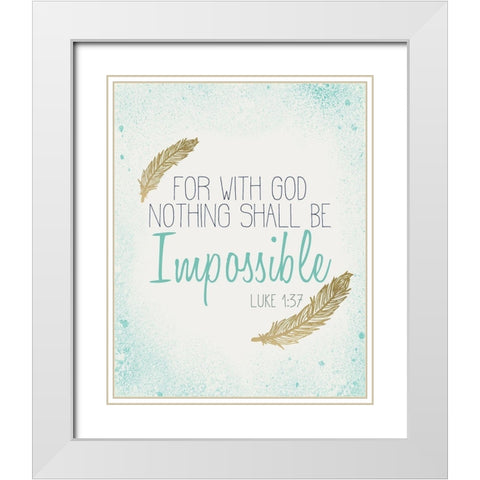 Impossible White Modern Wood Framed Art Print with Double Matting by Kimberly, Allen