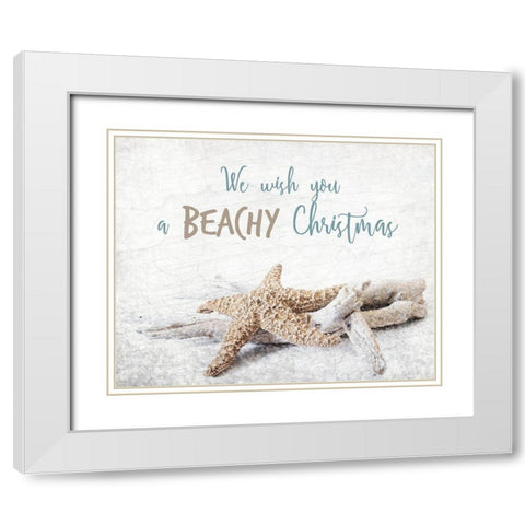 Beachy Christmas White Modern Wood Framed Art Print with Double Matting by Kimberly, Allen
