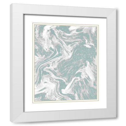 Sparkle Marble 2 White Modern Wood Framed Art Print with Double Matting by Kimberly, Allen