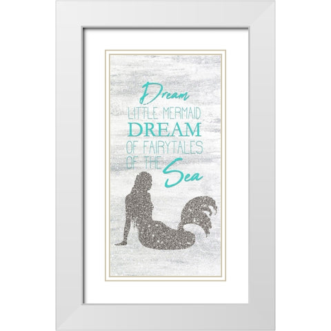 Mermaid Dreams 1 White Modern Wood Framed Art Print with Double Matting by Kimberly, Allen