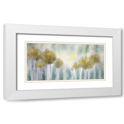 Yellow Grove White Modern Wood Framed Art Print with Double Matting by Kimberly, Allen