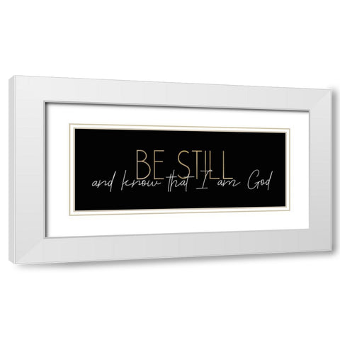 Be Still 1 White Modern Wood Framed Art Print with Double Matting by Kimberly, Allen