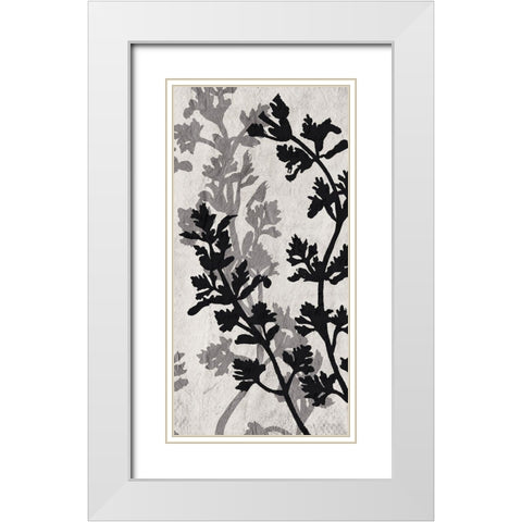 Branches 4 V2 White Modern Wood Framed Art Print with Double Matting by Allen, Kimberly