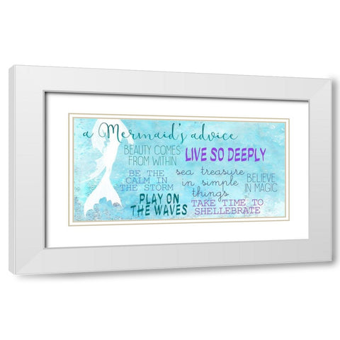 Mermaids 6 White Modern Wood Framed Art Print with Double Matting by Kimberly, Allen
