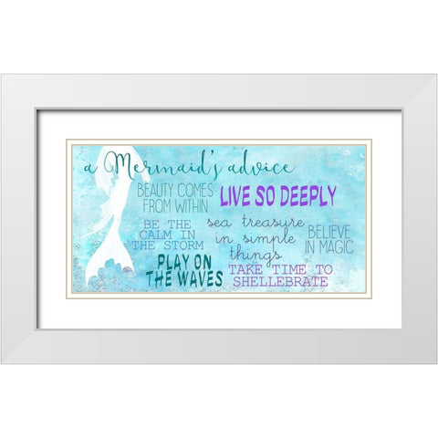 Mermaids 6 White Modern Wood Framed Art Print with Double Matting by Kimberly, Allen
