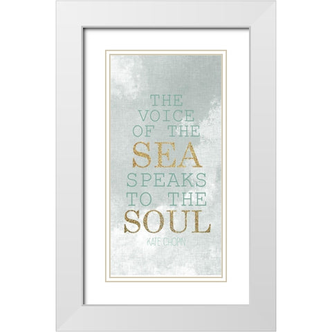 The Voice of the Sea 3 Gold White Modern Wood Framed Art Print with Double Matting by Allen, Kimberly