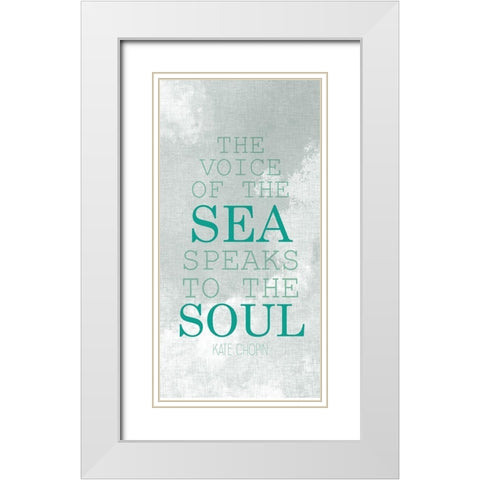 The Voice of the Sea 3 White Modern Wood Framed Art Print with Double Matting by Kimberly, Allen