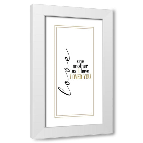 Infinate Love White Modern Wood Framed Art Print with Double Matting by Allen, Kimberly