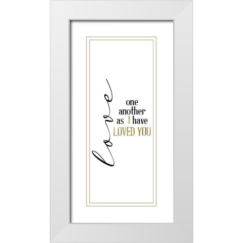 Infinate Love White Modern Wood Framed Art Print with Double Matting by Allen, Kimberly