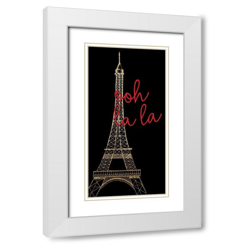 I Love Paris 3 V2 White Modern Wood Framed Art Print with Double Matting by Allen, Kimberly