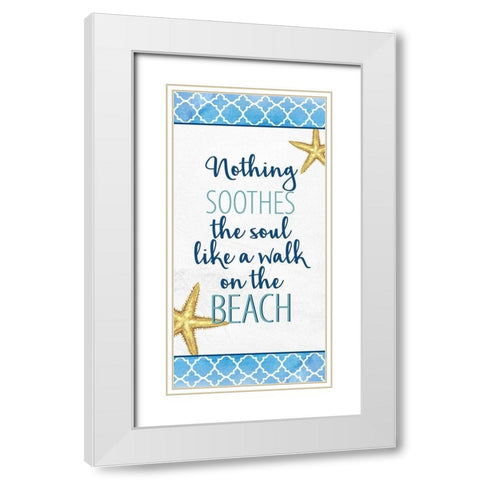 Bayside 9 White Modern Wood Framed Art Print with Double Matting by Allen, Kimberly