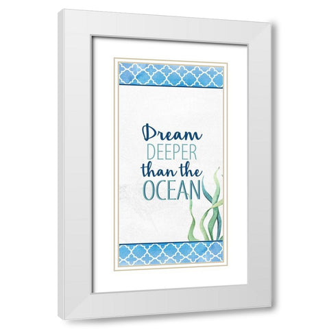 Bayside 10 White Modern Wood Framed Art Print with Double Matting by Allen, Kimberly