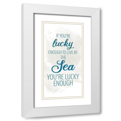 By the Sea 6 White Modern Wood Framed Art Print with Double Matting by Allen, Kimberly