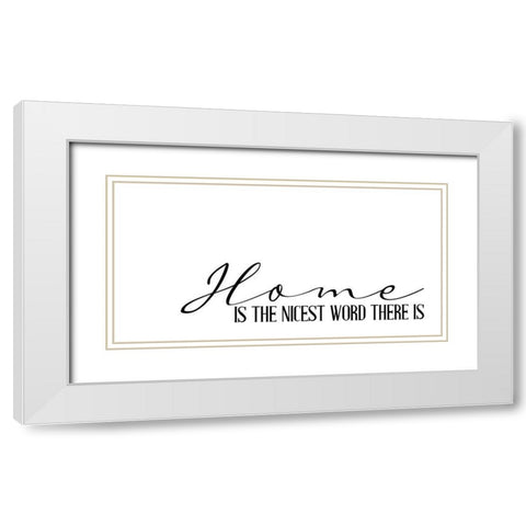 Home Is White Modern Wood Framed Art Print with Double Matting by Allen, Kimberly
